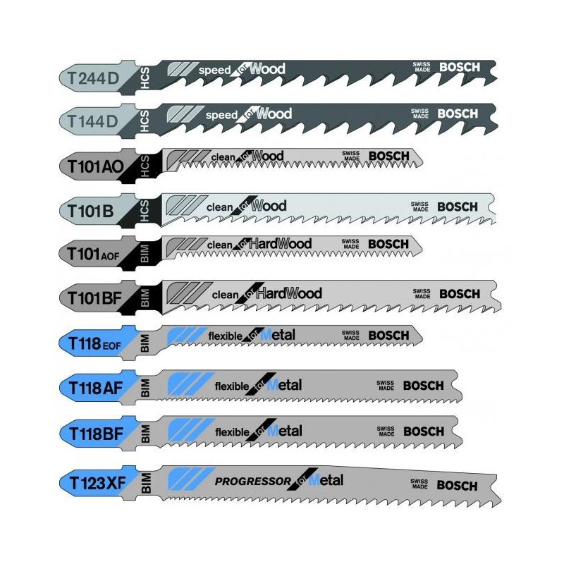 Lot De 5 Paquets De Lames De Scie Sauteuse Trojan - 12 Lames Assorties Par Paquet (60 Lames)
